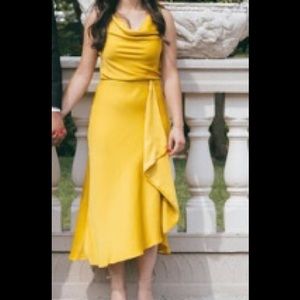 Yellow Silk-Like Dress